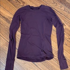 Lululemon purple athletic long sleeve shirt
